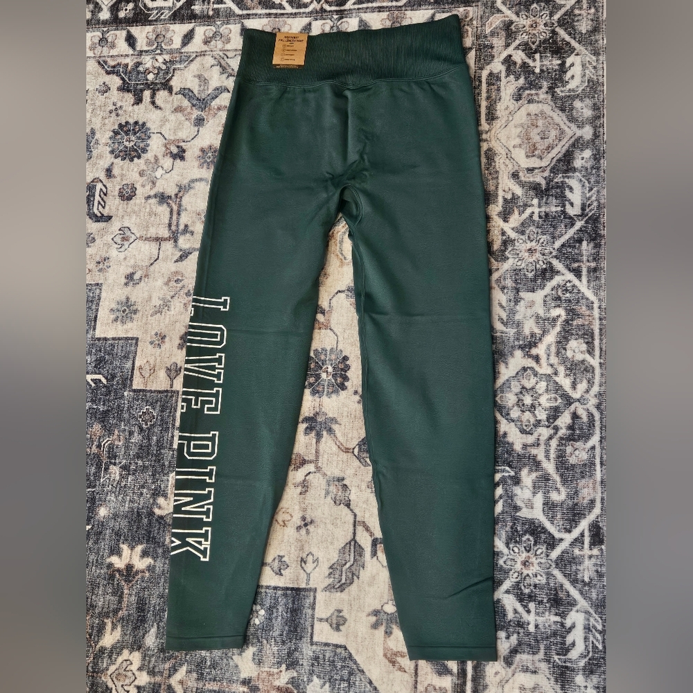 PINK Victoria Secret NWT Green Medium Seamless Legging